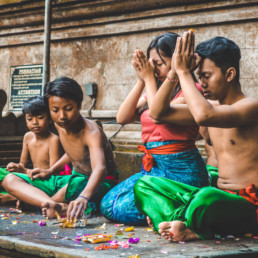 People praying, Tirta Empul Tampak Siring - Bali Holy Spring Water Temple